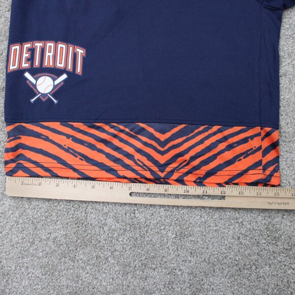 Zubaz Detroit Tigers Shorts Mens Large Blue/Orange Polyester stretch 11" inseam - Picture 7 of 11